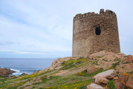 Old tower in Sardinia, Italy              の写真素材