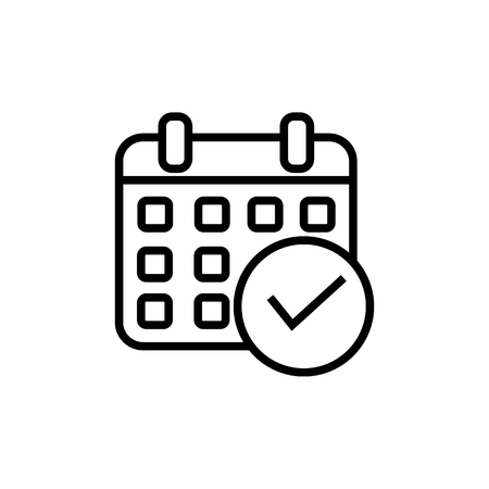 Thin line calendar icon for mobile concepts and web apps..のイラスト素材