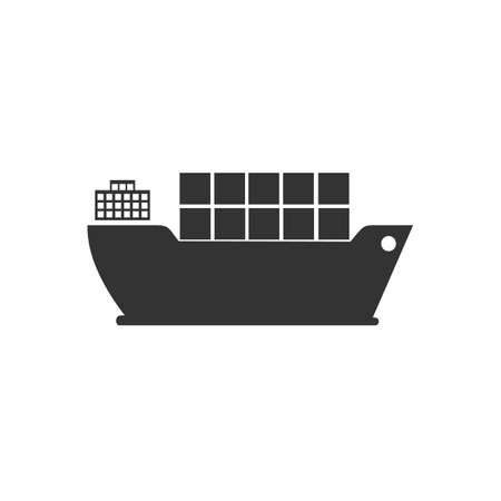 Ship icon isolated on white background. Modern flat pictogram, business, marketing, internet concept. Trendy Simple vector symbol for web site design or button to mobile app. Logo illustrationのイラスト素材