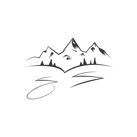 Mountains silhouettesのイラスト素材