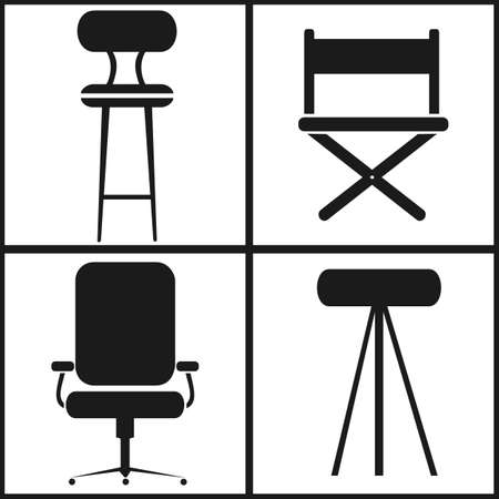 chair set iconのイラスト素材