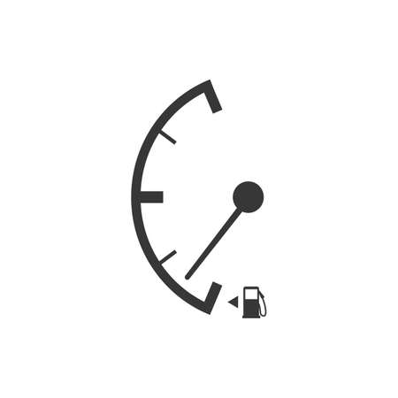 Low fuel sign isolated icon, flat design best vectorのイラスト素材