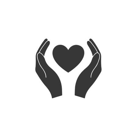 hand and heartのイラスト素材