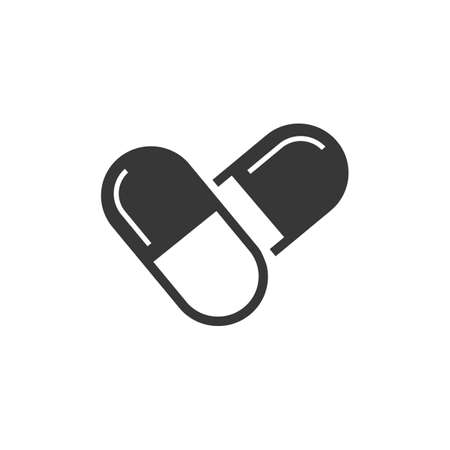 Pills icon. Trendy Pills logo concept on white background from Health and Medical collection. Suitable for use on web apps, mobile apps and print media.のイラスト素材