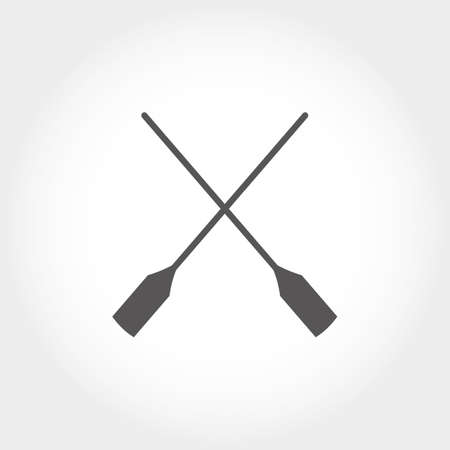paddle boat icon on white backgroundのイラスト素材