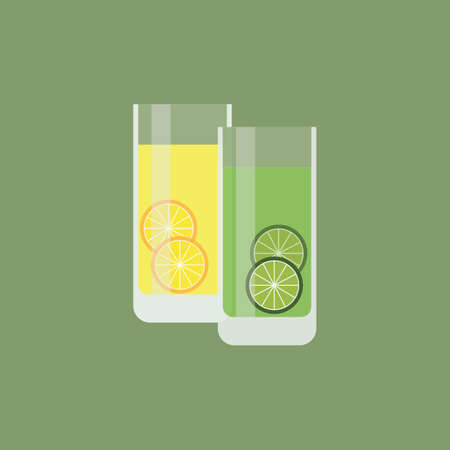 Lime fruit juice isolatedのイラスト素材