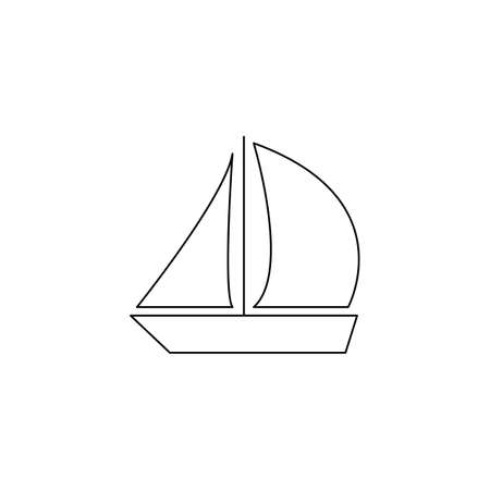 Sailboat line icon. Boat, sailing, cruiseのイラスト素材