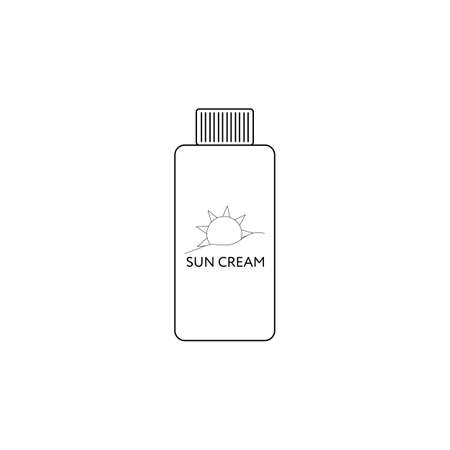 Uv protection tube cream icon.のイラスト素材