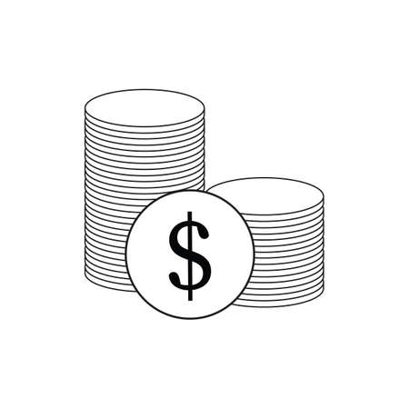 Money icon. Coin icon.のイラスト素材
