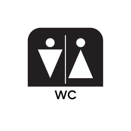 Man and woman icon isolated on the white background. WC icon. Gender conceptのイラスト素材