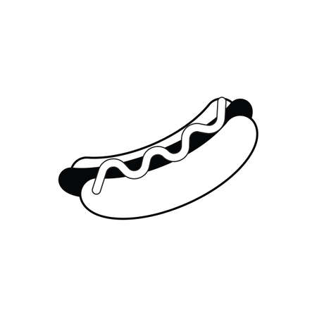 Hotdog food icon design sign imageのイラスト素材