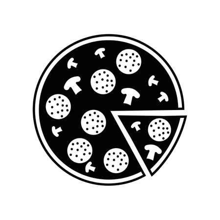 Cookie black and white iconのイラスト素材