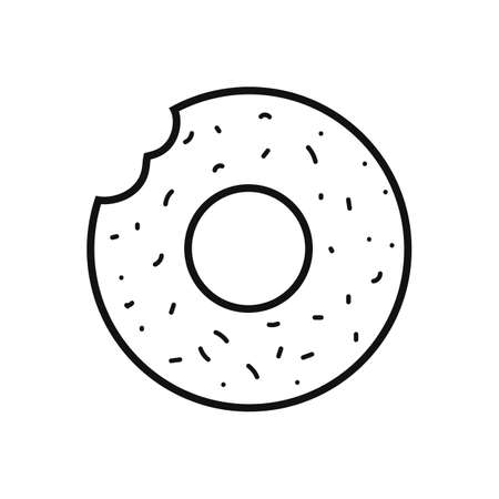 Cookie black and white iconのイラスト素材