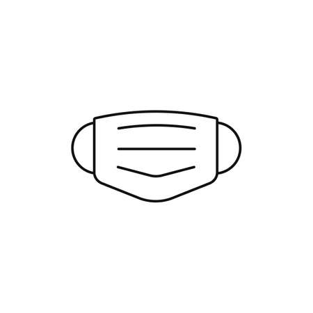 Medical protective mask simple icon in trendyのイラスト素材