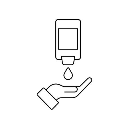 Apple icon isolated in line art styleのイラスト素材