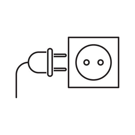 plug socket icon Flat.のイラスト素材