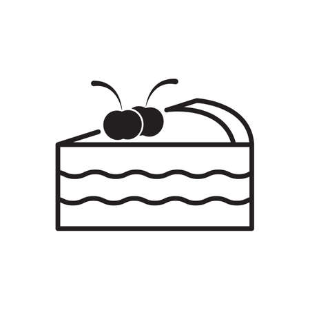 piece of cake icon element of fast food icon for mobile concept and web appsのイラスト素材