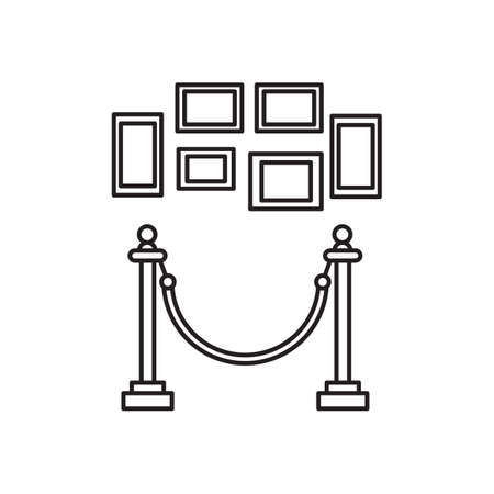 Painting exhibition. picture galleryのイラスト素材