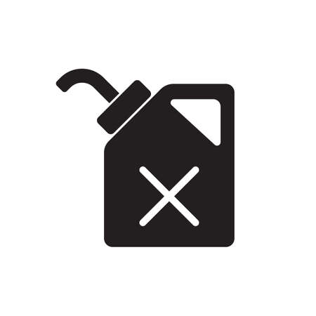 Petrol fuel can flat iconのイラスト素材
