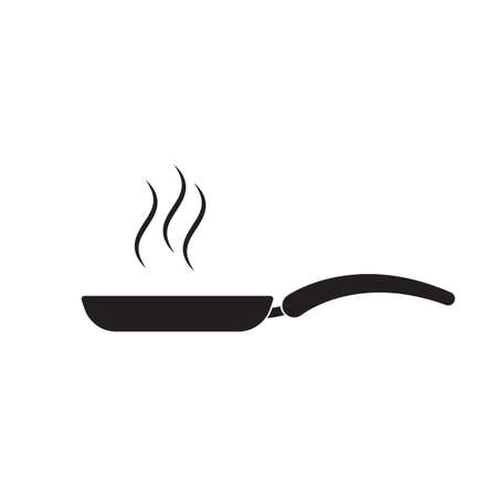 frying pan icon design isolated on white backgroundのイラスト素材