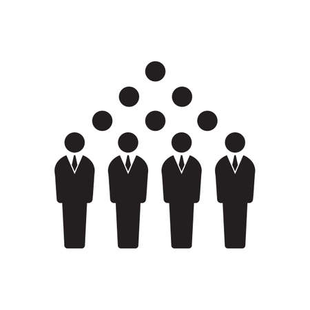 Student icon male group of person profile avatar with mortar board hat symbol for school, college and university graduation degree in flat color glyph pictogram illustrationのイラスト素材