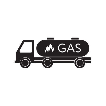 Gas truck flat icon.のイラスト素材