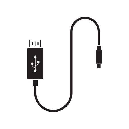 usb cable Icon.のイラスト素材