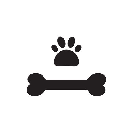 paw print icon conception with bone iconのイラスト素材