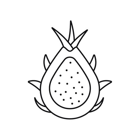 durian fruit line iconのイラスト素材
