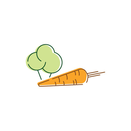 Eat more vegetables.Healthy Lifestyle Icons - Outline Seriesのイラスト素材