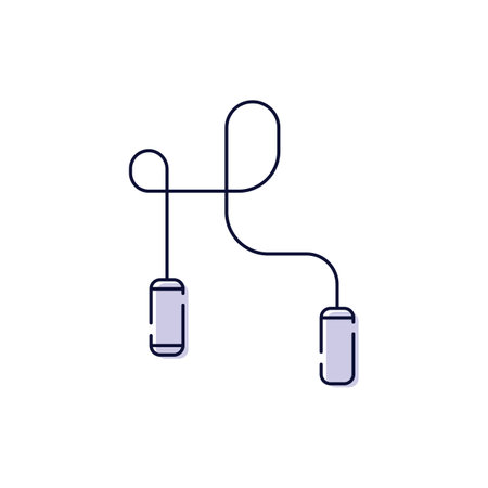 Jump rope.Healthy Lifestyle Icons - Outline Seriesのイラスト素材