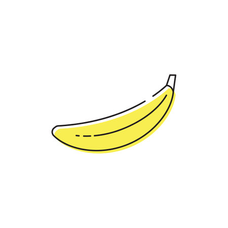 Banana fruit icon illustrationのイラスト素材