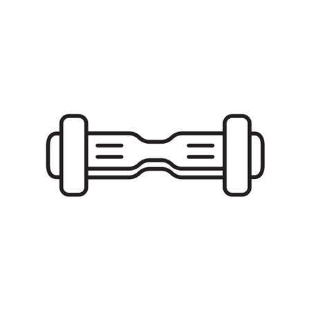 self-balancing scooter icon, line design. self-balancing two-wheeled board. hoverboard