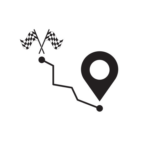 Path icon. Way, road, route, track symbol. flat designのイラスト素材
