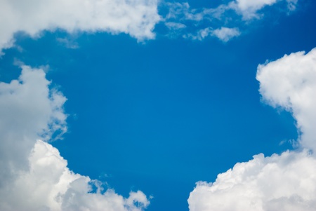blue sky with cloud backgroundの写真素材