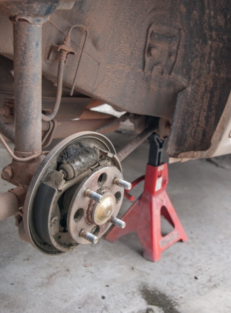 Drump brake repairing for carの写真素材