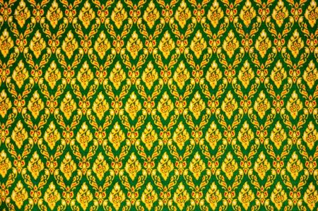 Thai art pattern background on Thai clothes の写真素材