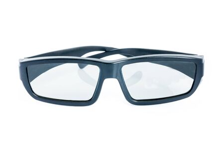 Black Eye Glasses Isolated on Whiteの写真素材