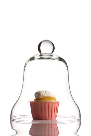 lemon cream cupcakeの写真素材