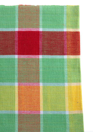 many color fabric on white background in sun lightの写真素材