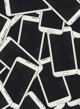 background from many smart phone in studio lightの写真素材