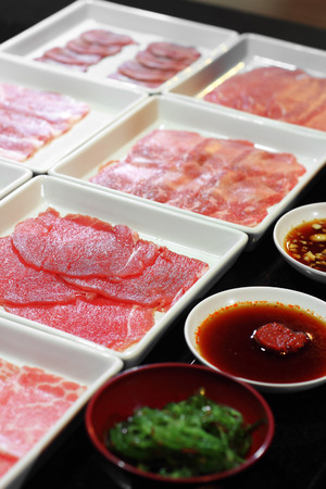 close up meat and vegetable in japanese foodの写真素材