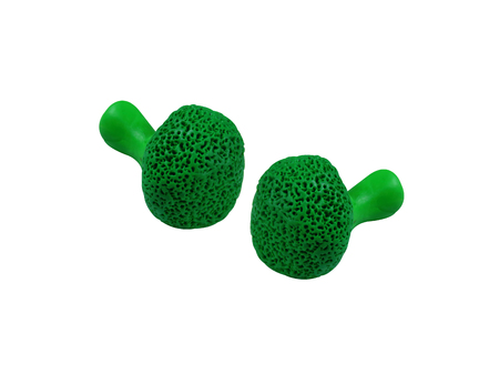 two broccoli model from japanese clay on white backgroundの写真素材