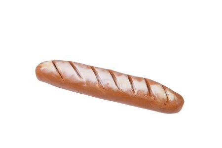 baguette model from japanese clay on white backgroundの写真素材