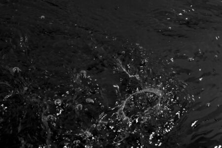 texture of water on black background, Water in night time