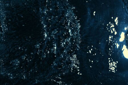 texture of water on black background, Water in night time