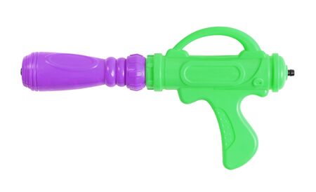 Plastic water gun isolated on white background