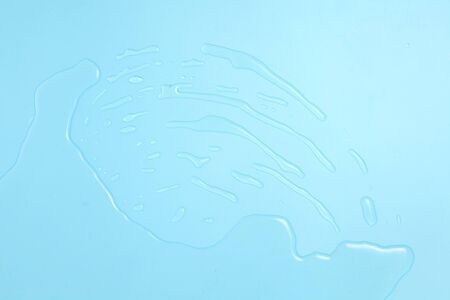 Close up water drops on blue background, Water drop in macro photography