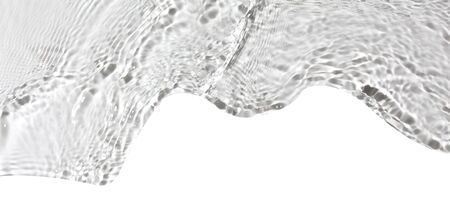 texture of splashing clean water isolated on white backgroundの写真素材