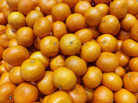 Group of oranges in supermarekt